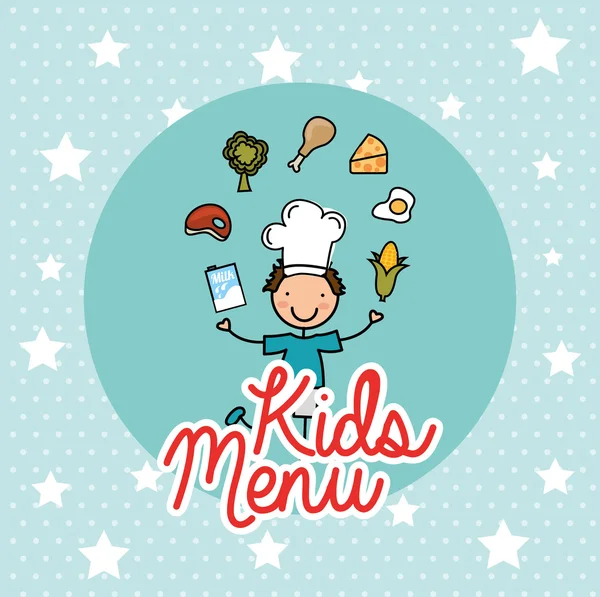 Menu per bambini — Vettoriale Stock