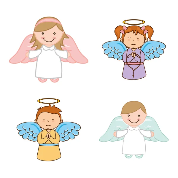 Des anges mignons — Image vectorielle