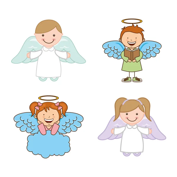 可爱的天使 — 图库矢量图片