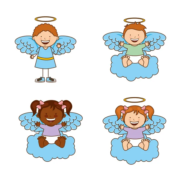 Cute angels — Stock Vector