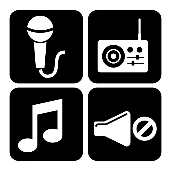 Iconos de sonido — Vector de stock