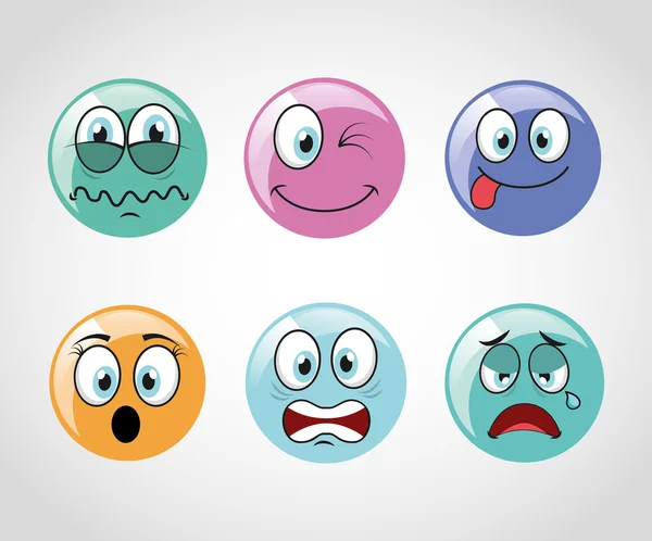 Emoticons icons — Stock Vector