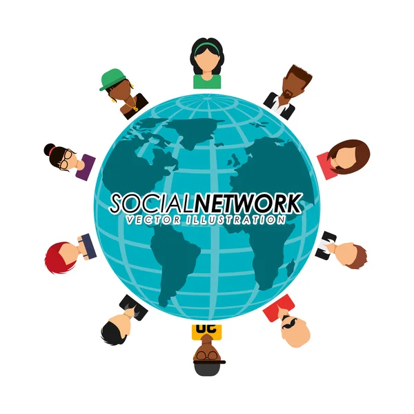 Social network — Stock Vector