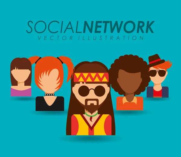 Social network — Stock Vector