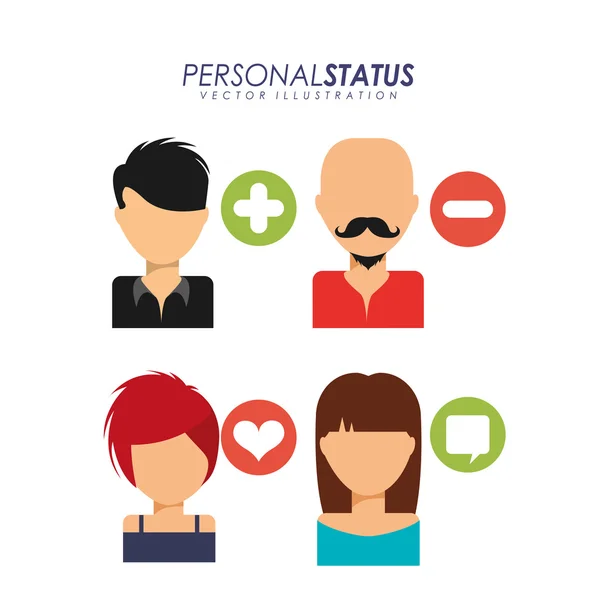 Personal status — Stock Vector
