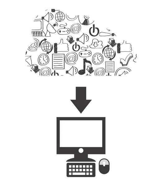 Redes sociales — Vector de stock