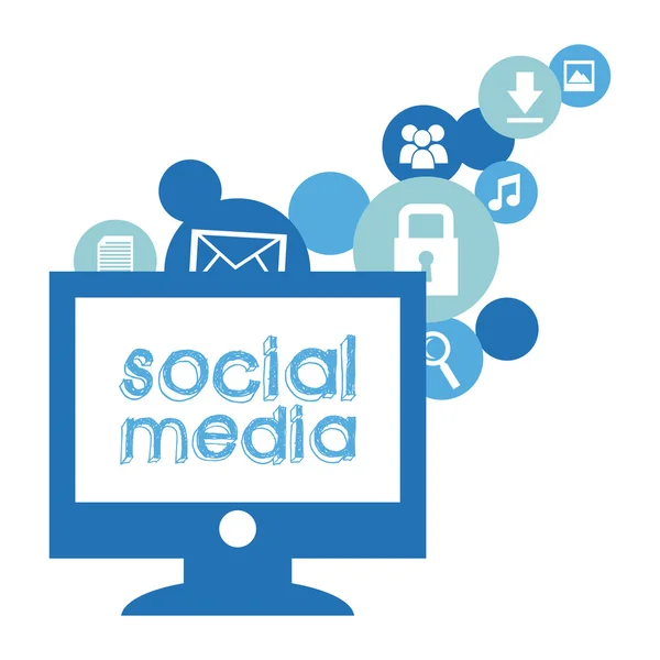 Sociale media — Stockvector