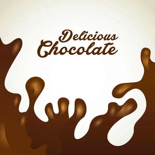 Delicious chocolate — Stock Vector