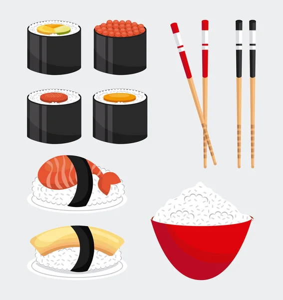 Delicioso sushi — Vetor de Stock