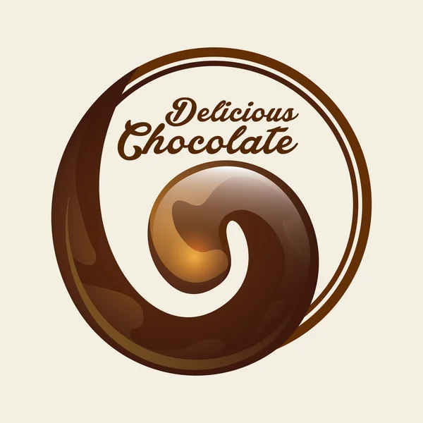 Delicious chocolate — Stock Vector