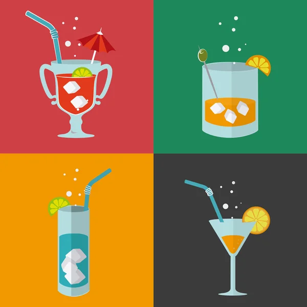 Cocktail design. — Stock Vector