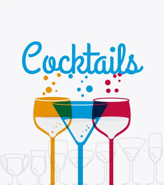 Conception de cocktail . — Image vectorielle