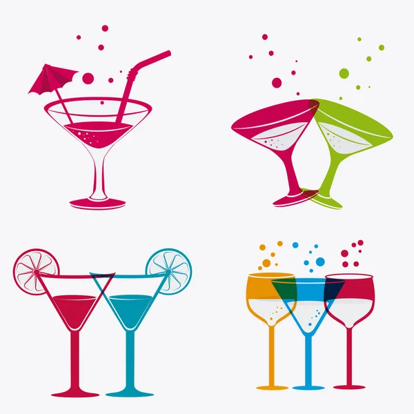 Conception de cocktail . — Image vectorielle