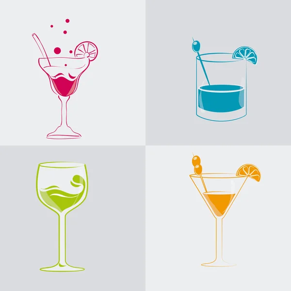 Design cocktail . — Vettoriale Stock