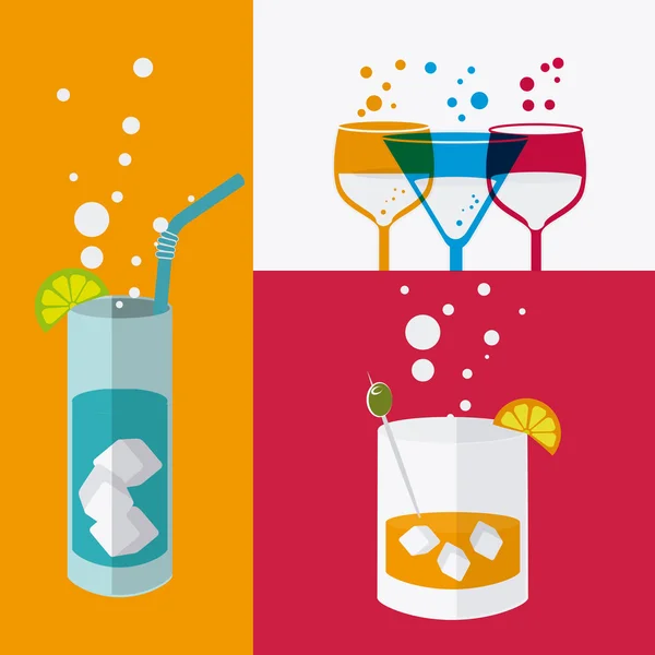 Cocktail design. — Stock Vector