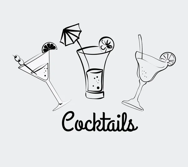 Cocktail design. — Stock Vector