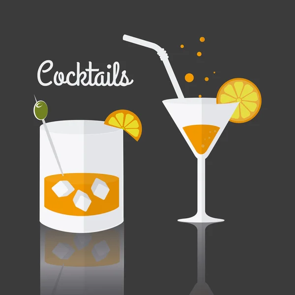 Cocktaildesign. — Stockvektor