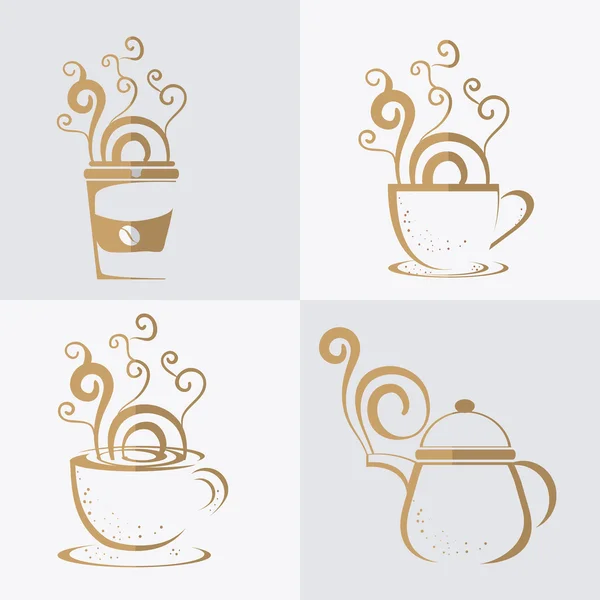 Kaffeedesign. — Stockvektor