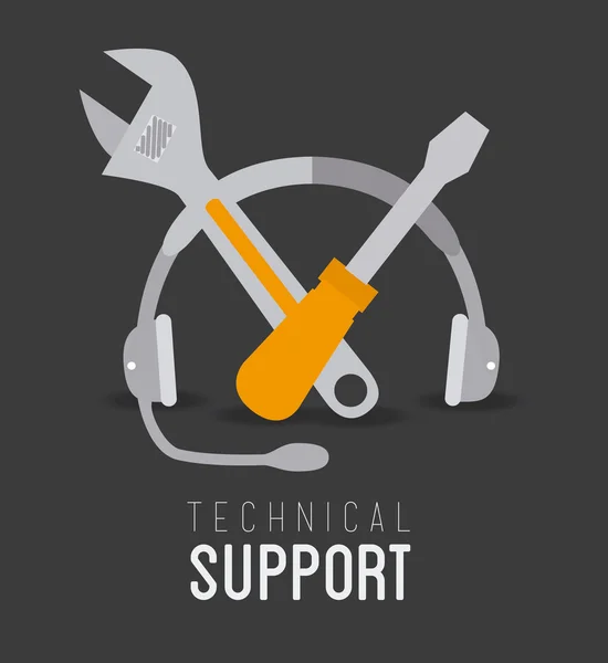 Design der technischen Unterstützung. — Stockvektor