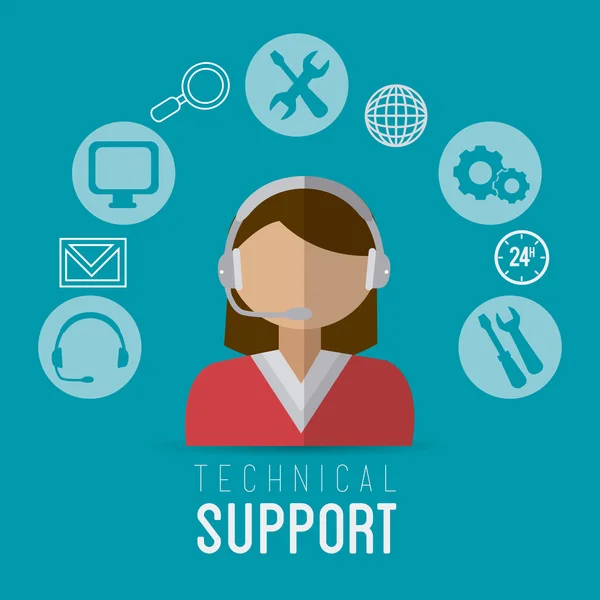 Technical support design. — Stock Vector