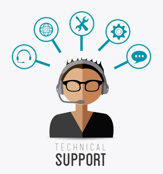 Technical support design. — Stock Vector