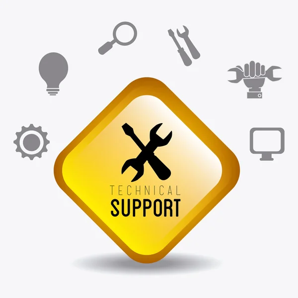 Teknisk support design. — Stock vektor