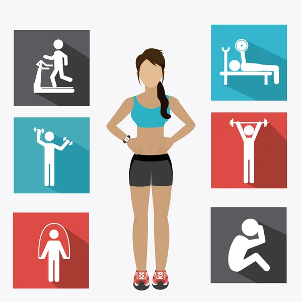 Diseño de fitness . — Vector de stock