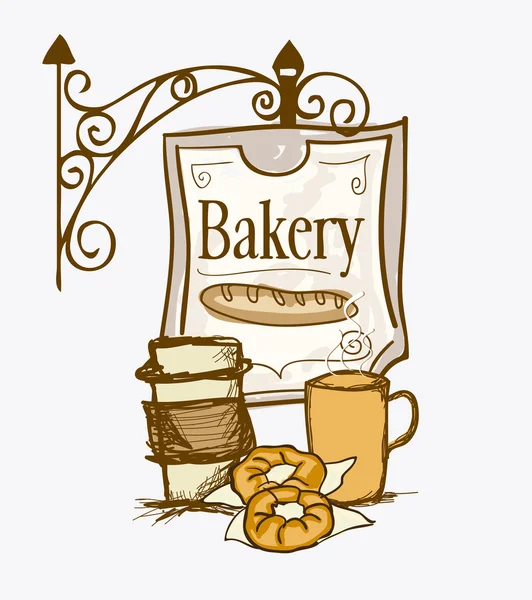 Bakkerij ontwerp. — Stockvector