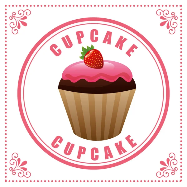 Süße Cupcake — Stockvektor