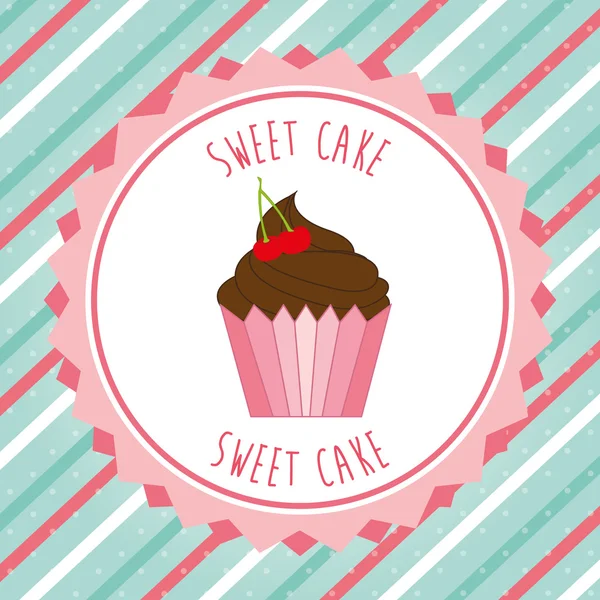 Sweet cupcake — Stock Vector