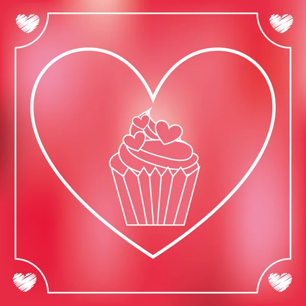 Dulce cupcake — Vector de stock