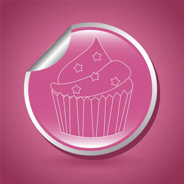Söt cupcake — Stock vektor