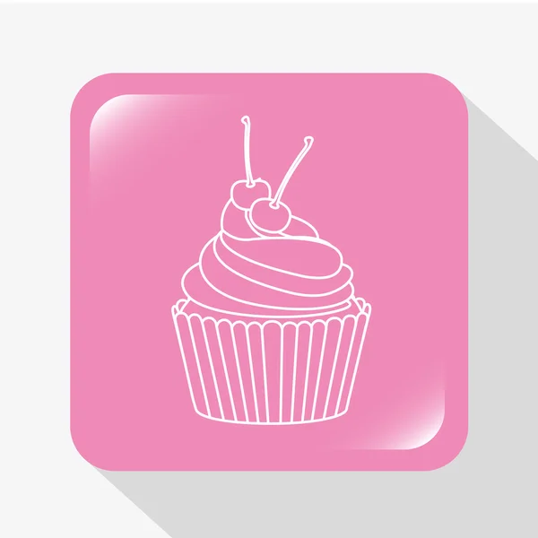 Söt cupcake — Stock vektor