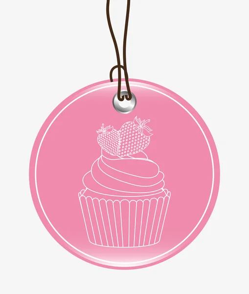 Édes cupcake — Stock Vector