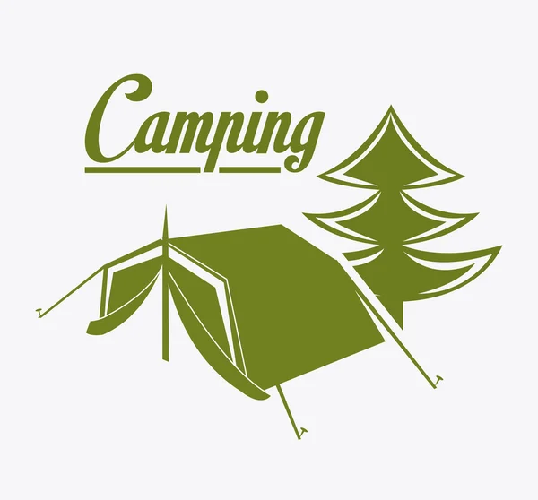 Camping-Design. — Stockvektor