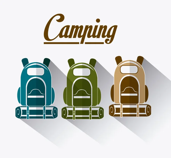 Camping Design. — Stock vektor