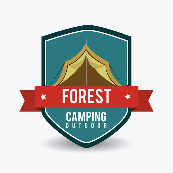 Camping-Design. — Stockvektor