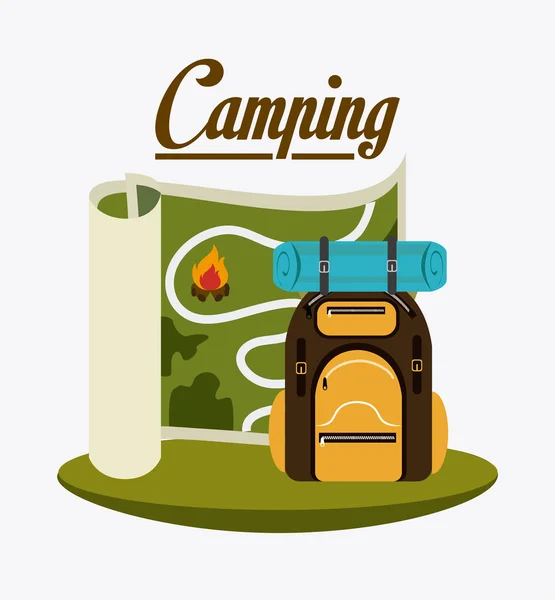 Diseño de camping . — Archivo Imágenes Vectoriales