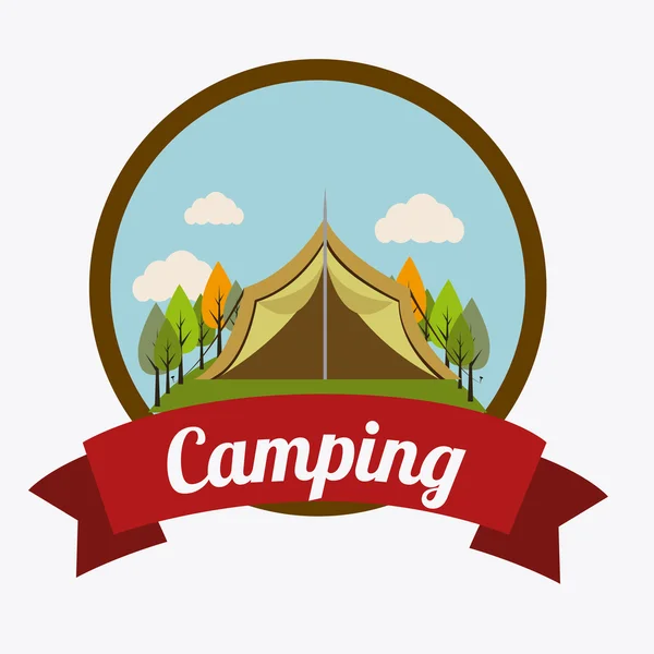 Projeto de acampamento . — Vetor de Stock