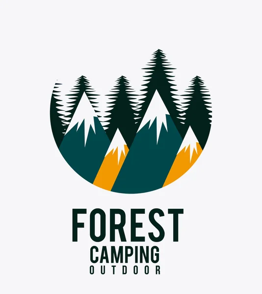 Camping-Design. — Stockvektor