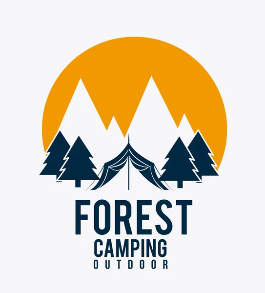 Diseño de camping . — Archivo Imágenes Vectoriales