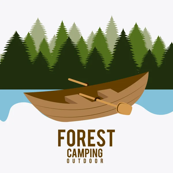 Diseño de camping . — Archivo Imágenes Vectoriales