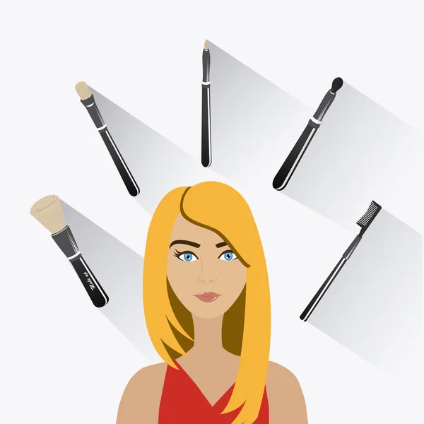 Maquillaje de diseño . — Vector de stock