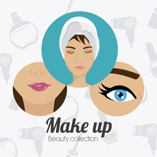 Make-up ontwerp. — Stockvector