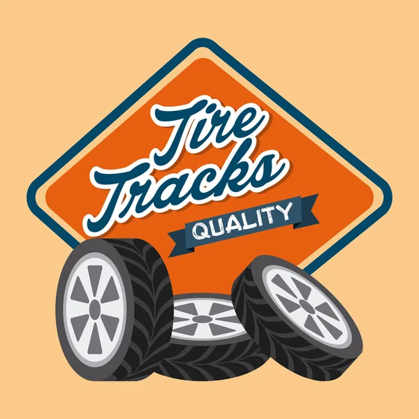 Traces de pneus — Image vectorielle
