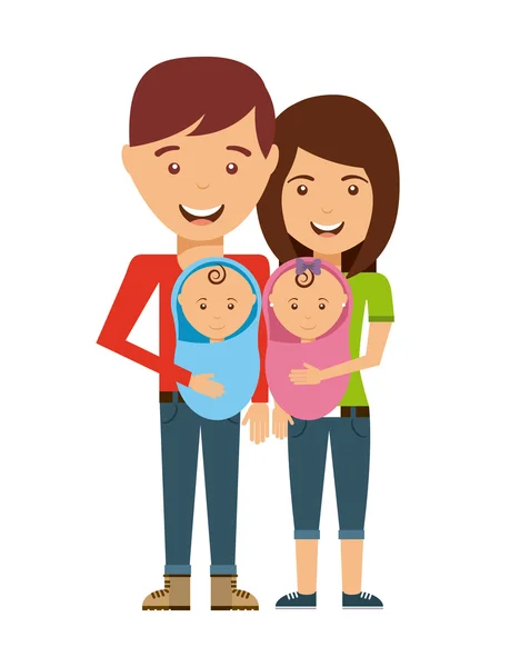 Szczęśliwa rodzina — Wektor stockowy