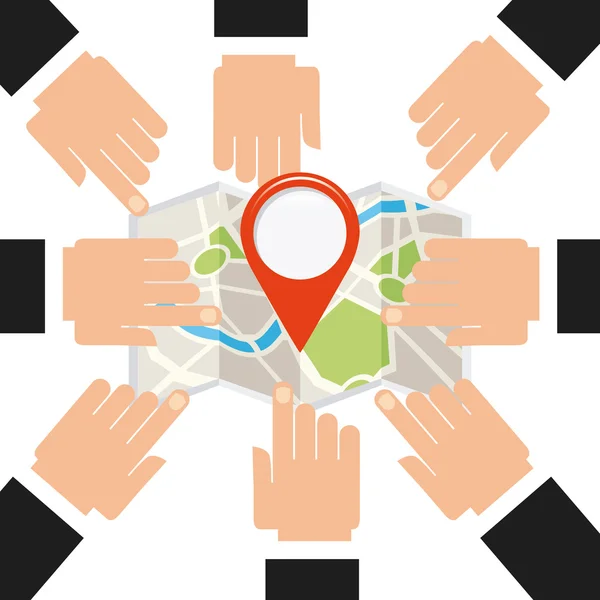 Localização GPS — Vetor de Stock