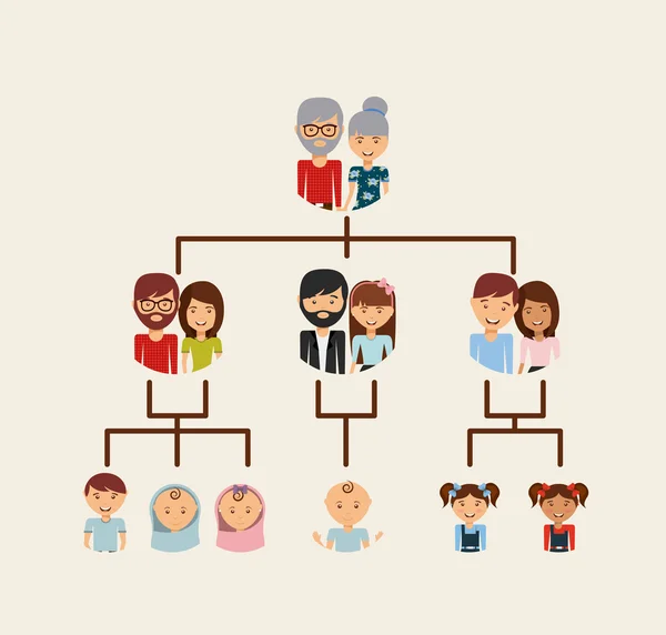 Gelukkige familie — Stockvector