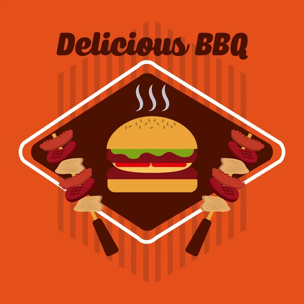 Menu barbecue — Image vectorielle