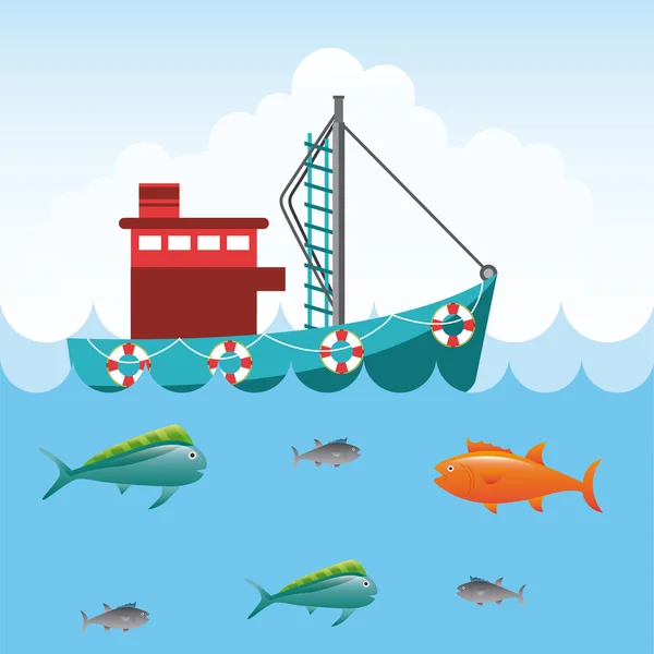 Horgászat tornát — Stock Vector